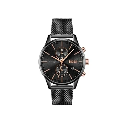 Abbildung von BOSS Chronograph Associate, 1513811, Quarzuhr, Herrenuhr, Armbanduhr, Stoppfunktion, Edelstahlarmband