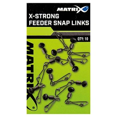 Abbildung von Fox Matrix X Strong Feeder Snap Links Size 10