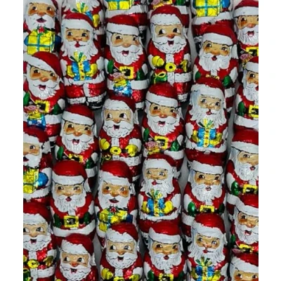 Abbildung von 3x 85g Weihnachtsmänner aus Milchschokolade I ca. 35 Stück Fair Trade Kakao Ideal für Nikolausstiefel, Adventskalender, Weihnachtsteller oder Deko mit OYOY Weihnachtssticker