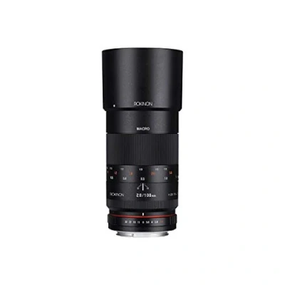 Abbildung von Rokinon 100 mm F2.8 ED UMC Full Frame Teleobjektiv Makro Objektiv für Olympus und Panasonic Micro Four Thirds Wechselobjektiv Kameras