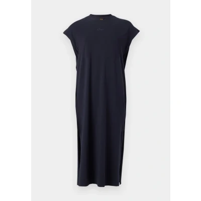Abbildung von BOSS Edress Jerseykleid, Damen, Größe: Large, Dark blue