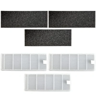 Abbildung von ZACO 3x Feinpartikelfilter + Schwammfilter passend für A8s, A4s &amp; A6, Staubsauger Filter Set, Staubsaugerfilter, original Zubehör Set Saugroboter, Feinstaubfilter, Austauschfilter, Ersatzfilter