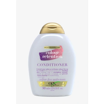 Abbildung von OGX Colour Care Retention Conditioner (385 ml), feuchtigkeitsspendende Haarpflege Haarspülung mit Bonding Plex Technologie für coloriertes Haar