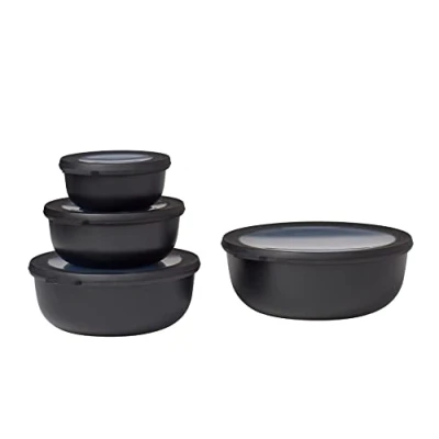 Abbildung von Mepal Schüssel Set Nordic Black 4 teilig (350, 750 ml, 1.25 und 2.25 Liter)