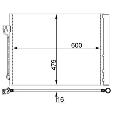 Abbildung von MAHLE ORIGINAL AC 463 000S Klimakondensator mit Trockner 16 13,8 590, 605 BMW: 5 Touring, Limousine, GT