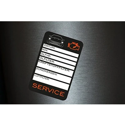 Abbildung von 5 x Aufkleber Service Sticker Öl Filter Zündkerzen Ölfilter Luftfilter Datum