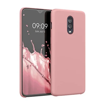 Abbildung von kwmobile Hülle kompatibel mit OnePlus 6T Silikon Handy Case Handyhülle weiche Oberfläche kabelloses Laden Winter Rose