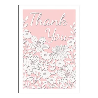 Abbildung von Piccadilly Greetings Moderne Karte &quot;Thank You&quot;, 17,8 x 12,7 cm, Beige