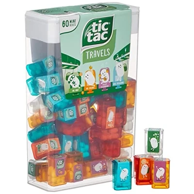 Abbildung von tic tac Travels Lilliput Mini Boxen, 300 grams , 60er 60 Dosen Pfefferminz Dragees