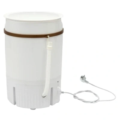 Abbildung von Mini Waschmaschine mit Schleuder, 4.5L Tragbare Waschautomat Abtropfkorb, Reisewaschmaschine, Miniwaschmaschine, Camping Mobile Waschmaschine, Toploader (Weiß)