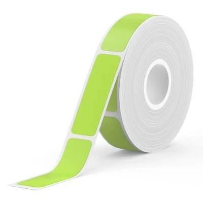 Abbildung von SUPVAN E10/16 Etikettenband Thermo Mehrzweck Etiketten für Haus, Schule, Büro, 12 mm x 40mm, 170 Etiketten/Rolle (grün)