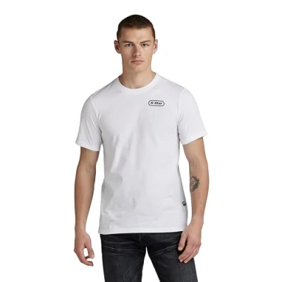 Abbildung von G Star BACK Graphic Tshirt print, Herren, Größe: Small, White