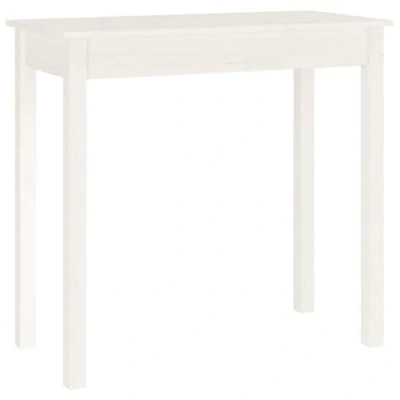 Abbildung von vidaXL Konsolentisch Konsole Beistelltisch Flurtisch Sideboard Ablagetisch Wandtisch Frisiertisch Holztisch Weiß 80x40x75cm Massivholz Kiefer