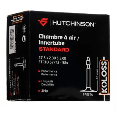 Abbildung von Hutchinson Standard Fahrradschlauch, Schwarz, 27.5x2.30 3.00&quot;