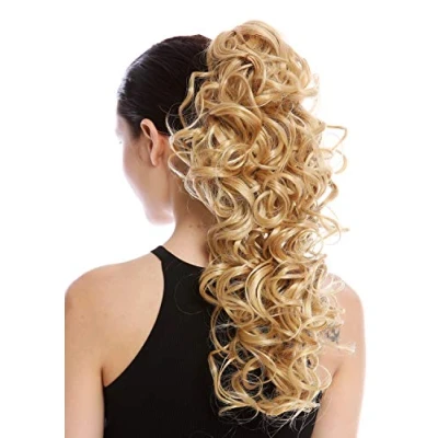 Abbildung von WIG ME UP MKB 6A V 24B Haarteil Zopf Pferdeschwanz lang lockig gelockt Blond Goldblond 45 cm