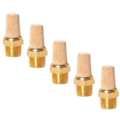 Abbildung von Pneumatik Schalldämpfer aus Sinterbronze 3/8&quot; 5er Set Druckluftschalldämpfer Industriequalität (5, 3/8&quot;)