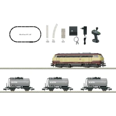 Abbildung von MiniTrix Modelleisenbahn Startpaket T11160 Digital Startpackung Güterzug mit Baureihe 217