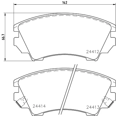 Abbildung von HELLA 8DB 355 013 041 Bremsbelagsatz mit akustischer Verschleißwarnung Zubehör OPEL: Insignia A Sports Tourer, Limousine