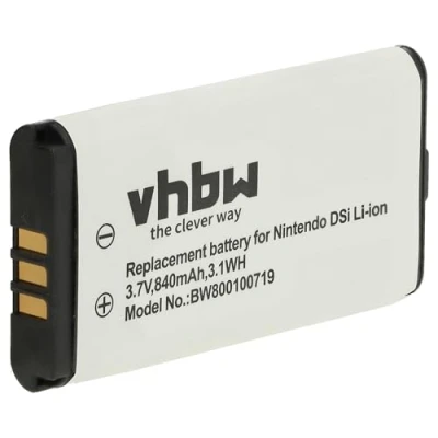 Abbildung von vhbw Akku Ersatz für Nintendo C/TWL A BP, TWL 001, 003, BOAMK01 Spielekonsole (840 mAh, 3,7 V, Li Ion)