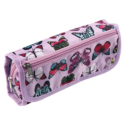 Abbildung von Clairefontaine 8534C Schlampermäppchen (Textil, rechteckig, 22 x 6 12cm, mit Klappe) 1 Stück schmetterlinge