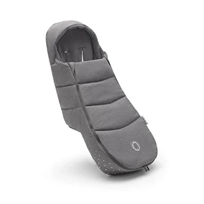 Abbildung von Bugaboo Ganzjahres Fußsack, unverzichtbares Kinderwagen Zubehör für jede Jahreszeit, wasserdichter und atmungsaktiver Fußwärmer in Grey Mélange