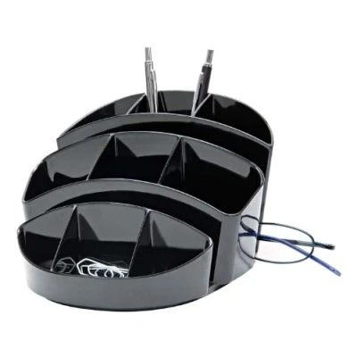 Abbildung von Wedo 24575501 Butler Rotondo (rund, 9 Fächer, Briefablage und Zettelfach), schwarz