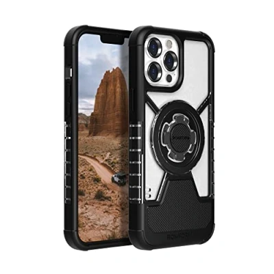 Abbildung von Rokform iPhone 13 Pro Max Hülle, Crystal Series, Dual Magnet Plus MagSafe kompatibel, schlanke magnetische klare Apple Cover mit RokLock Drehverschluss, sturzgetestete Armor (klar)