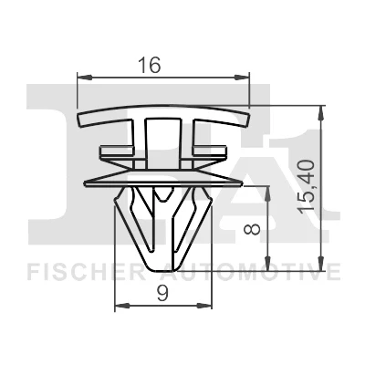 Abbildung von FA1 22 40040.5 Clip, Zier /Schutzleiste weiß RENAULT: Kangoo I, I Rapid