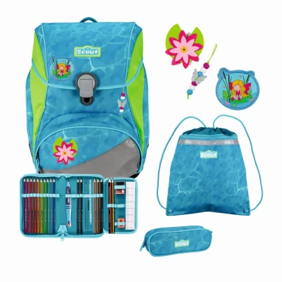 Abbildung von Scout Alpha Set 4TEILIG Schulranzen für Kinder, Größe: One Size, Water