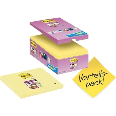 Abbildung von Post it, Farbige Haftnotizen, 16er Vorteilspack Sticky Notes, Bunte Klebezettel und Haftnotizzettel, Selbstklebende Notizzettel für Büro Studenten, 16 Blöcke à 90 Its, 127 x 76 mm