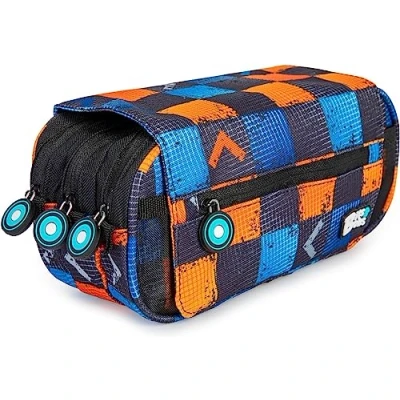Abbildung von Grafoplás Match, Schultasche mit DREI Fächern, Unisex, Kinder, Bedruckt, 23 x 10 cm, 23x10x10cm, Federmäppchen Fächern Klappe