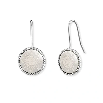 Abbildung von Engelsrufer Damen Ohrhänger Windrose aus Sterling Silber mit Kompass Perlmutt nickelfrei Größe: 12mm