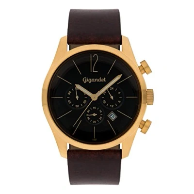 Abbildung von Gigandet Herren Analog Japanisches Quarzwerk Uhr mit Leder Armband AVG13 03