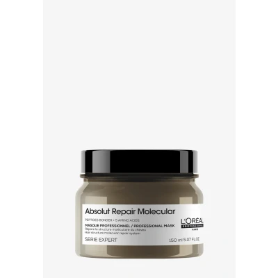 Abbildung von L&#039;Oréal Professionnel Maske für strukturgeschädigtes Haar, Molekulare Tiefenreparatur mehr Geschmeidigkeit, Mit Peptidbondern und 5 Aminosäuren, Serie Expert, Absolut Repair Molecular Maske, 150ml