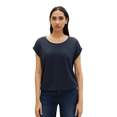Abbildung von TOM TAILOR Damen 1037402 T Shirt, 10668 Sky Captain Blue, XXS