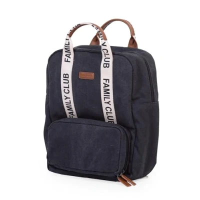 Abbildung von CHILDHOME, Wickelrucksack Family Bag Club, Großes Fassungsvermögen, Multifunktional, 11 Fächer, Isotherm Taschen,Trolley Koffer Durchgang,Kinderwagenbefestigung,20,5L,Schwarz