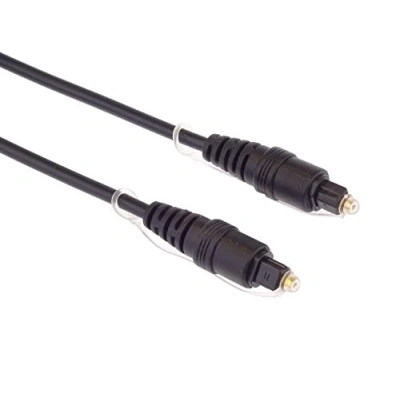 Abbildung von PremiumCord Optisches Audiokabel Toslink 10m, Stecker auf Stecker, Digitalkabel für Stereoanlage HiFi Sounbar TV, HQ Audio, vergoldet, Farbe schwarz