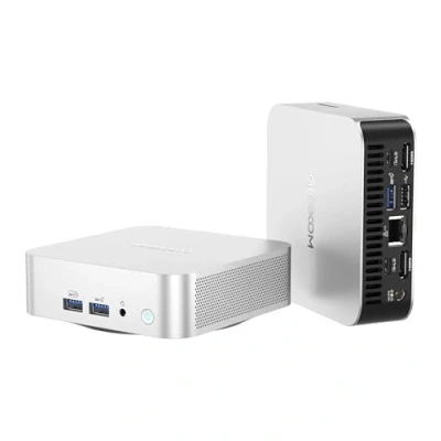 Abbildung von GEEKOM A6 Mini PC, Computer mit AMD Ryzen 7 6800H(bis zu 4.7 GHz), Radeon 680M, 32GB DDR5 1TB SSD, WiFi 6E, BT5.2, USB4 x 2, 4K Quad Display, Windows 11 Pro, Kompakter Aluminium Design Desktop PC