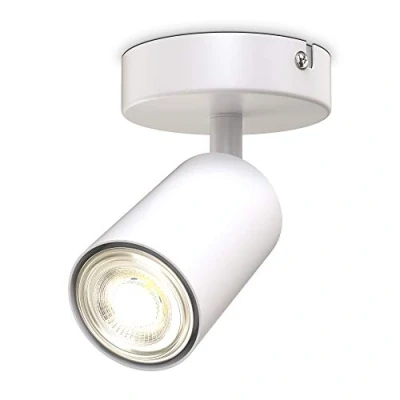Abbildung von B.K.Licht LED Deckenspot Deckenleuchte 9x9cm Spot drehbar schwenkbar weiß matt BKL1454, ohne Leuchtmittel, Lampe Wand Decke 1 flammig 230V Fassung GU10 Retro Design Wohnzimmer