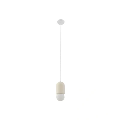 Abbildung von Lindby Pendelleuchte Nielson, Ø 11 cm, beige, Gips