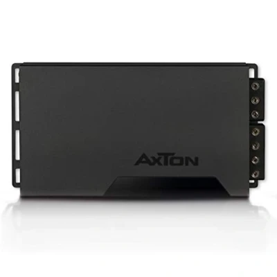 Abbildung von AXTON A201: Leistungsstarker 2 Kanal Verstärker fürs Auto, x 150 Watt, Class D Digital Endstufe mit High Level Eingängen, geeignet für Fahrzeuge Start/Stopp Automatik