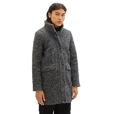 Abbildung von TOM Tailor Denim Boucle Kurzmantel, Damen, Größe: XS, Shale grey melange