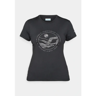 Abbildung von Columbia RIDGE Graphic TEE Sport Tshirt, Damen, Größe: XL, Black