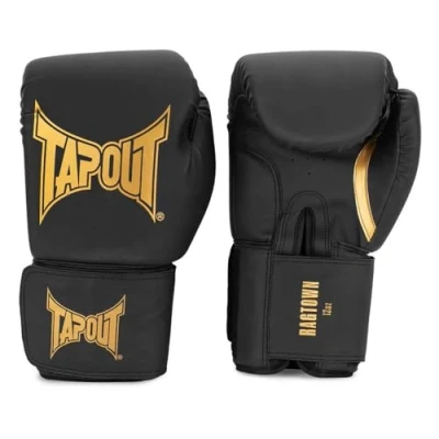 Abbildung von Tapout Boxhandschuhe aus Kunstleder (1Paar) RAGTOWN, Black/Gold, 16 oz, 960010