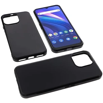 Abbildung von foto kontor Hülle kompatibel mit Cubot P80 Schutzhülle schwarz Tasche Gummi TPU Handy Schutz Handytasche Handyhülle Smartphone Case Kantenschutz Eckenschutz