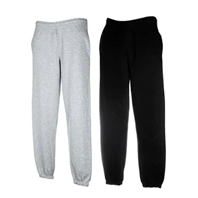 Abbildung von Fruit of The LoomHerren Hose, 1x Grau + Schwarz elastisch 1 HL Kauf Notizblock, L
