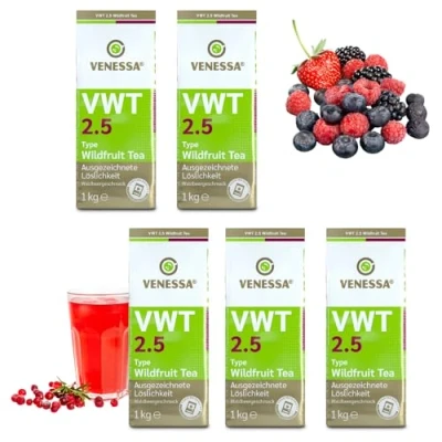 Abbildung von VENESSA Wildfrucht Tee VWT 2.5 Wildfruittea 5 x 1kg Vorteilspack Wildfruchtgetränk Instant Teegetränk Extrakt aus Schwarztee mit angenehmer Süße