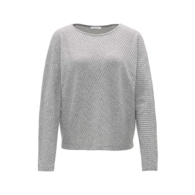 Abbildung von Opus Sakim Langarmshirt, Damen, Größe: 42, Hazy fog melange