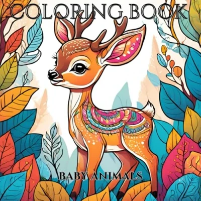 Abbildung von Serene Nature: Children Coloring Book with Baby Animals: Relax and Unwind the Beauty of Animals