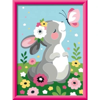 Abbildung von Ravensburger CreArt 20062 Frühlingsgrüße Malen nach Zahlen Kaninchen für Kinder ab 7 Jahre, Ostergeschenke Kleines Geschenk zu Ostern